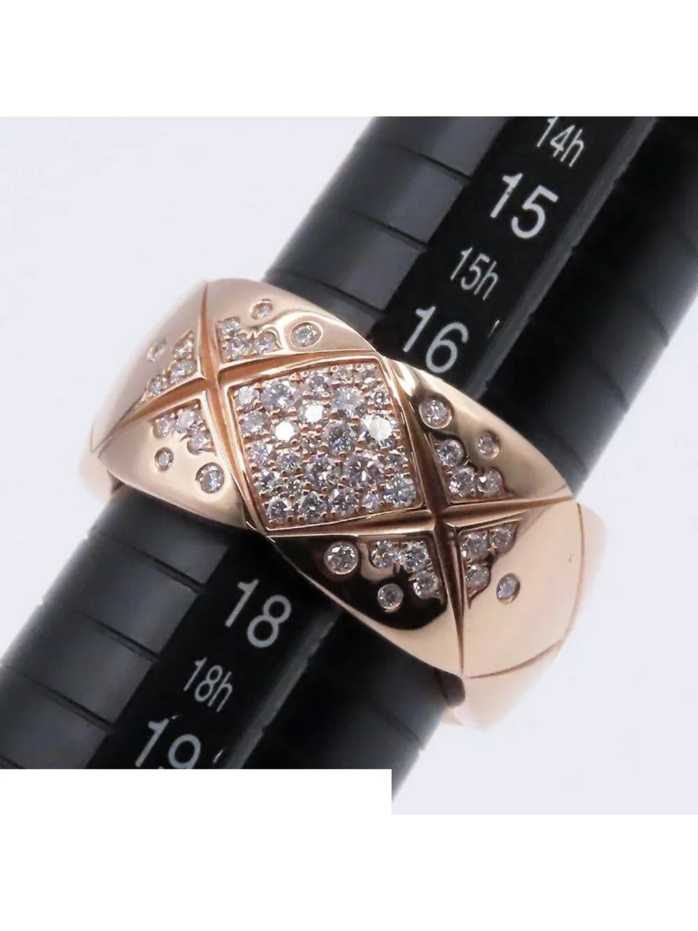 Chanel Coco Crush Beige Gold Diamond Large 57 Ring
